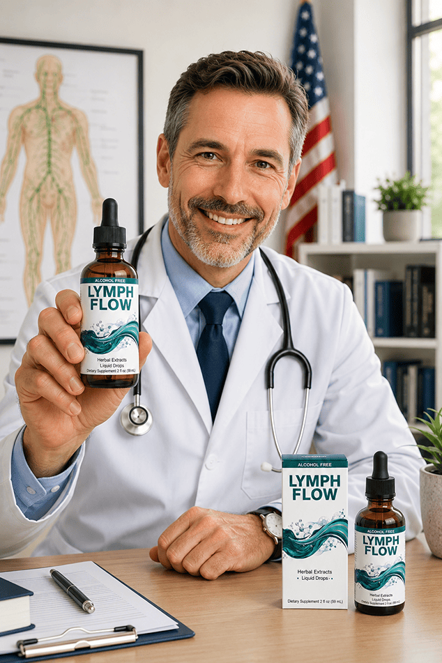Lymph Flow alcohol-free liquid herbal supplement bottles